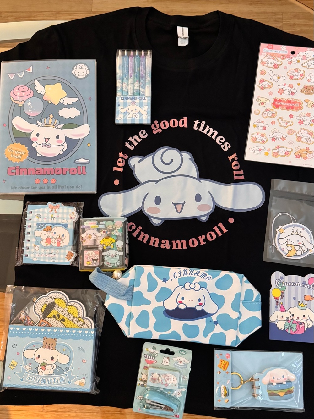 12 pieces Cinnamonroll bundle with large t shirt